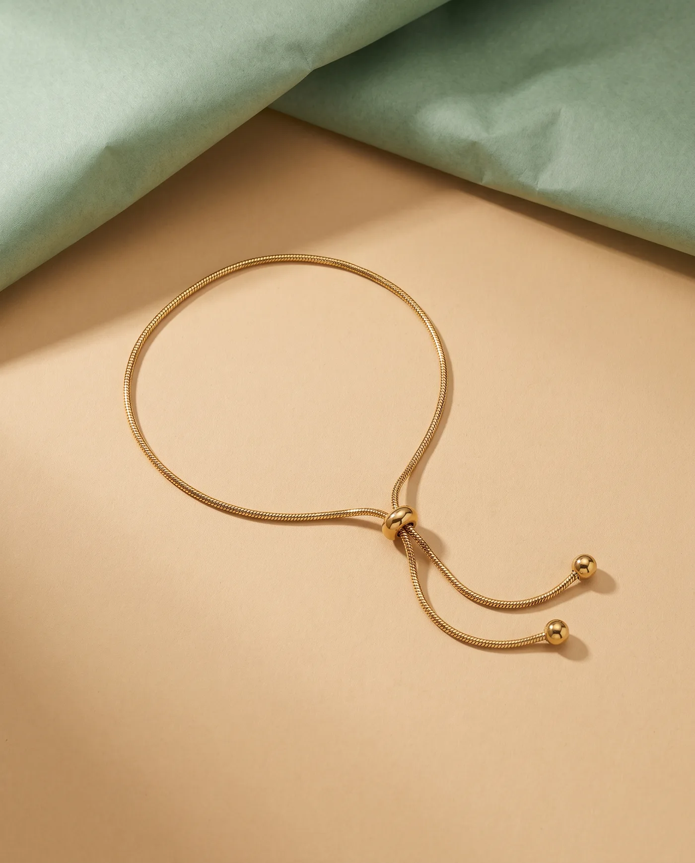 Slider Snake Anklet: Snake chain, adjustable slider